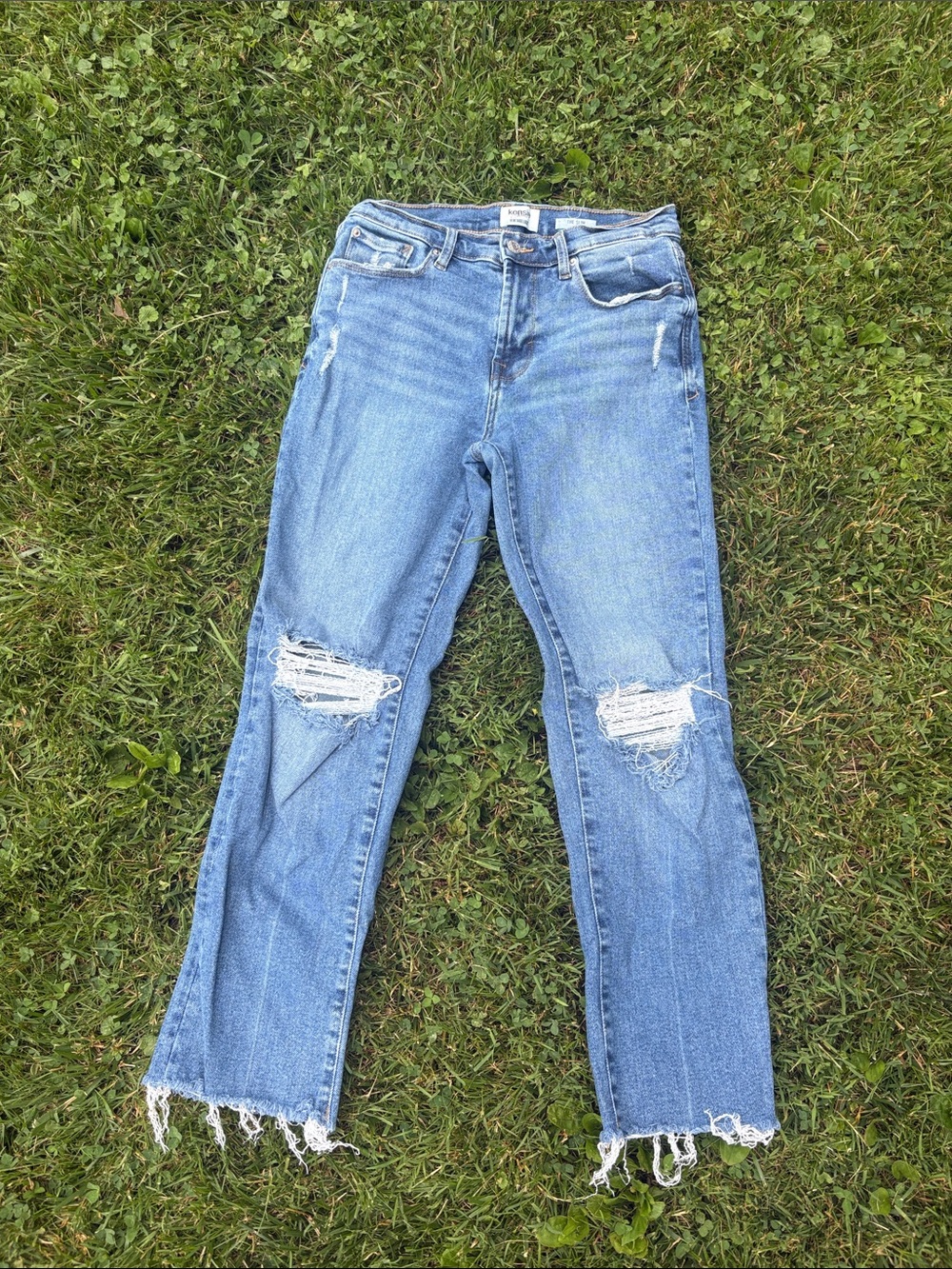 Light Blue Distressed Women's Jeans